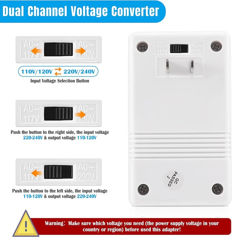 Singway@ Voltage Power Transformer Converter Adapter from 110V to 220V or from 220V to 110V International Standard 2 Prong (SW-S12-100W) - Image 3